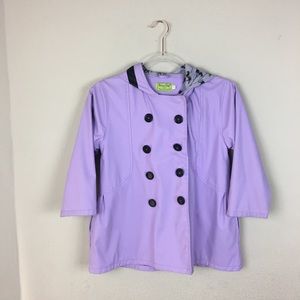 WESTERN CHEIF | Lavender Horse Print Raincoat